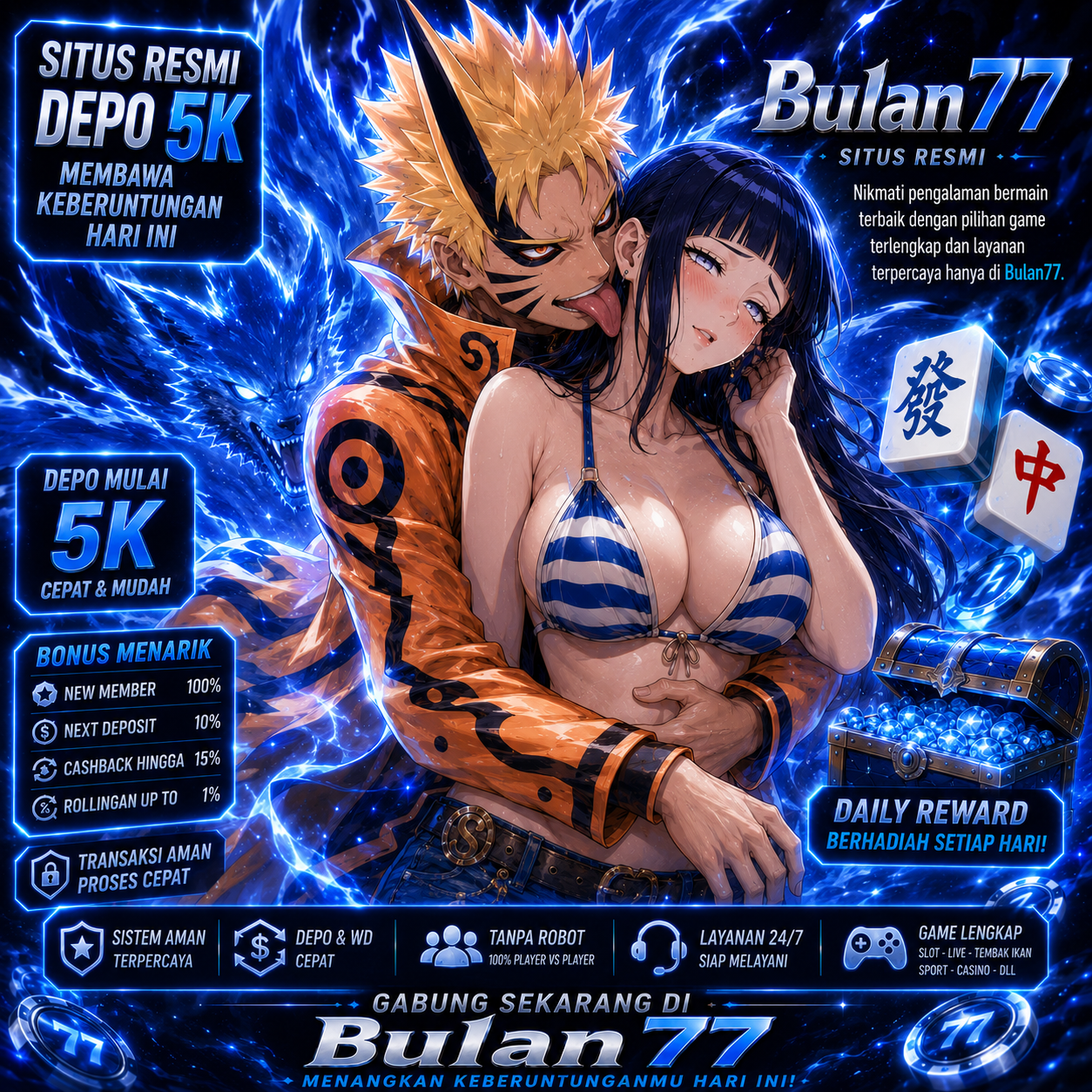 Bulan77: Situs Resmi Depo 5k Membawa Keberuntungan Hari Ini